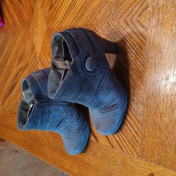 Rampage Faux Suede Ankle Heeled Boots - Picture 3 of 8